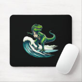 T-Rex-Dinosaur-Surfer-Surfboard-Geschenk für Männe Mousepad (Mit Mouse)