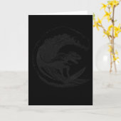 T-Rex Dinosaur Surft Surft Surfbrett Surfer Karte (Gelbe Blume)