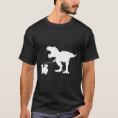 T Rex Dinosaur T Rex Walking Spitz Dog Pomera T-Shirt (Vorderseite)