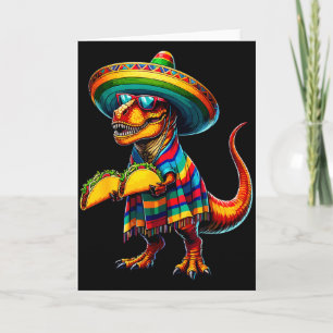 T-Rex Dinosaur Taco Liebhaber Cinco de Mayo Sombre Karte