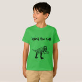 T-Rex Dinosaur Tennisspieler mit Text T-Shirt (Vorne ganz)