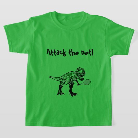 T-Rex Dinosaur Tennisspieler mit Text T-Shirt (Ablage )
