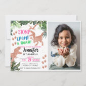 T-Rex Dinosaur-Thema Einladung (Vorderseite)