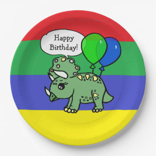 T-Rex-Dinosaur-Themen-Geburtstagsplatten Pappteller