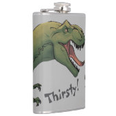T-Rex Dinosaur Thirsty! Mit Taschen Flachmann (Rechts)