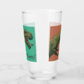 T-Rex Dinosaur Thirsty! Trinkglas Glas (Links)