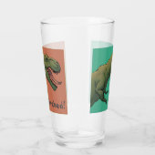 T-Rex Dinosaur Thirsty! Trinkglas Glas (Rechts)