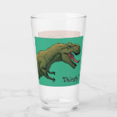 T-Rex Dinosaur Thirsty! Trinkglas Glas (Vorderseite)