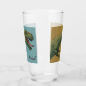 T-Rex Dinosaur Thirsty! Trinkglas Glas (Links)