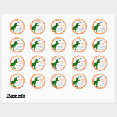 T-rex Dinosaur Three Rex Party Danke Stickers (Blatt)