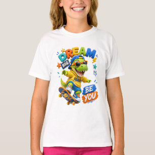 T-Rex Dinosaur Träume groß Kinder T-Shirt