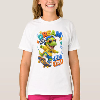 T-Rex Dinosaur Träume groß Kinder T-Shirt