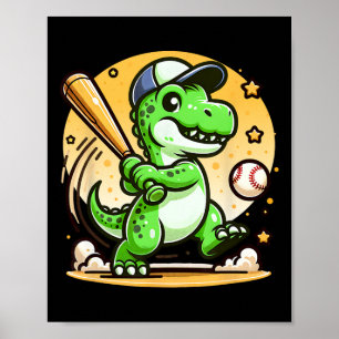 T-Rex Dinosaur trifft weichen Spieler Jungen Mädch Poster