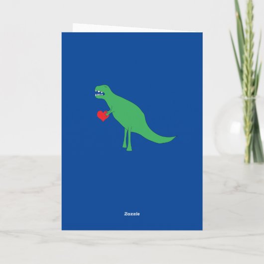 T-rex Dinosaur Valentinstag-Karte Karte (Rückseite)