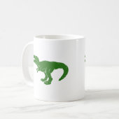 T rex dinosaur - Wählen Sie die Hintergrundfarbe Kaffeetasse (Vorderseite Links)