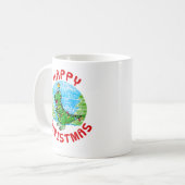 T-Rex Dinosaur Weihnachtskids Funny Kaffeetasse (Vorderseite Links)