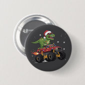 T-Rex Dinosaur Weihnachtsmonster Truck Button (Vorne & Hinten)