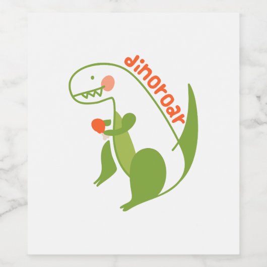 T Rex Dinosaur Weinetikett (Einzelnes Label)