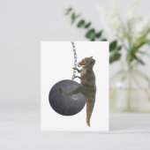 T-Rex Dinosaur Wrecking Ball Postkarte (Stehend Vorderseite)