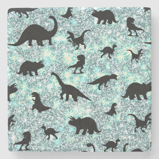 T-rex-Dinosaurier auf Gradientengalaxie Steinuntersetzer (Vorderseite)