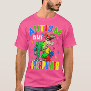 T Rex Dinosaurier Autismus ist meine Supermacht Au T-Shirt