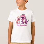 T-Rex Dinosaurier Big Brother Personalisiert T-Shirt (Vorderseite)