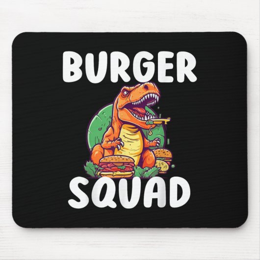 T-Rex-Dinosaurier-Burger-Mannschaft Hamburger-Lieb Mousepad (Vorne)