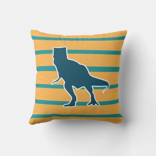 T-rex Dinosaurier Cartoon Kissen (Rückseite)