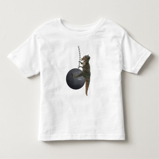 T-Rex Dinosaurier, der Ball ruiniert Kleinkind T-shirt (Vorderseite)