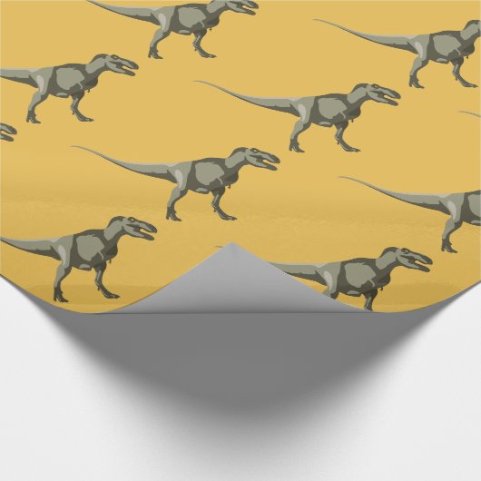 T-rex Dinosaurier, Dino-Entwurf Geschenkpapier (Ecke)