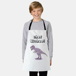 T-Rex-Dinosaurier-Druck benutzerdefinierter Name Schürze