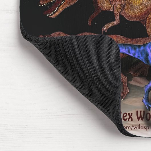 T-Rex Dinosaurier & Eclipsed Moon Mousepad (Ecke)