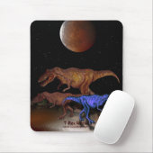 T-Rex Dinosaurier & Eclipsed Moon Mousepad (Mit Mouse)