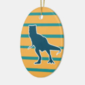 T-rex Dinosaurier farbiger Cartoon Keramik Ornament (Links)