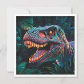 T Rex Dinosaurier Flat Greeting Card (Vorderseite)