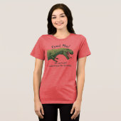 T-Rex Dinosaurier Fütterte mir Shirt Tri-Mix Fraue (Vorderseite voll)