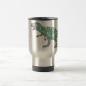 T-Rex Dinosaurier-Gekritzel-illustrierte Kunst Reisebecher (Mittel)