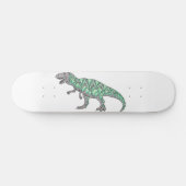 T-Rex Dinosaurier-Gekritzel-illustrierte Kunst Skateboard (Horizontal)