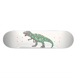 T-Rex Dinosaurier-Gekritzel-illustrierte Kunst Skateboard