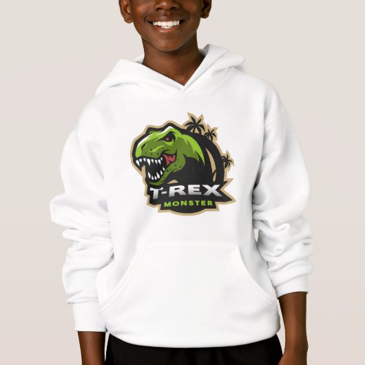 T-Rex Dinosaurier Hoodie (Vorderseite)