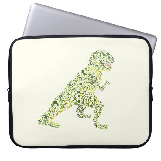 T-REX Dinosaurier in Dots Laptopschutzhülle (Vorderseite)