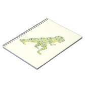 T-REX Dinosaurier in Dots Notizblock (Linke Seite)