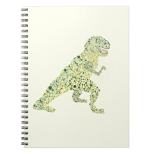 T-REX Dinosaurier in Dots Notizblock (Vorderseite)