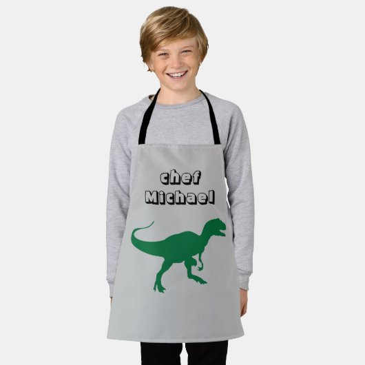 T-rex-Dinosaurier-individuelle Name Schürze (Getragen)