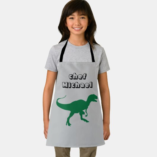 T-rex-Dinosaurier-individuelle Name Schürze (Insitu)