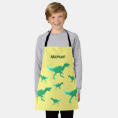 T-rex-Dinosaurier-individuelle Name Schürze (Getragen)