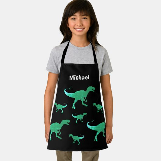T-rex-Dinosaurier-individuelle Name Schürze (Insitu)