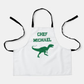 T-rex-Dinosaurier-individuelle Name Schürze (Vorderseite)
