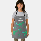 T-rex-Dinosaurier-individuelle Name Schürze (Insitu)