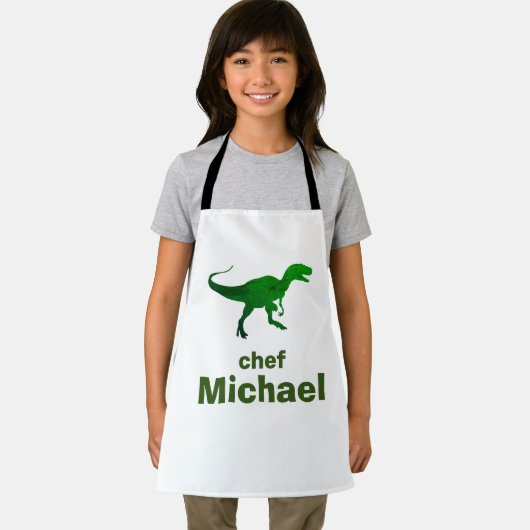 T-rex-Dinosaurier-individuelle Name Schürze (Insitu)
